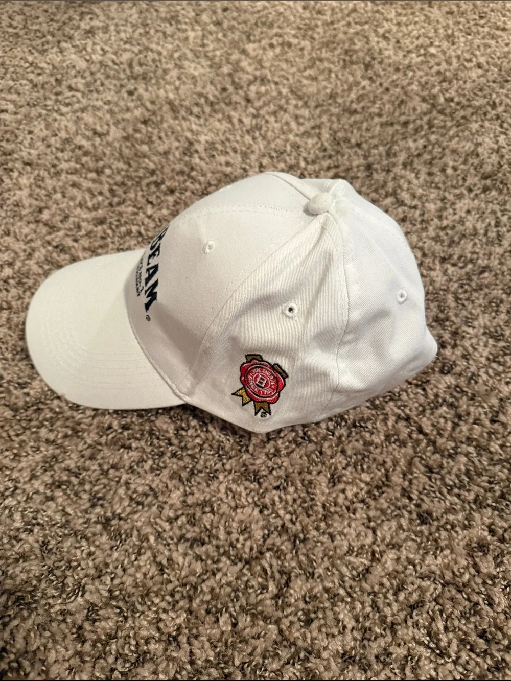 White Men's Baseball Cap - Jim Beam Logo Hat
